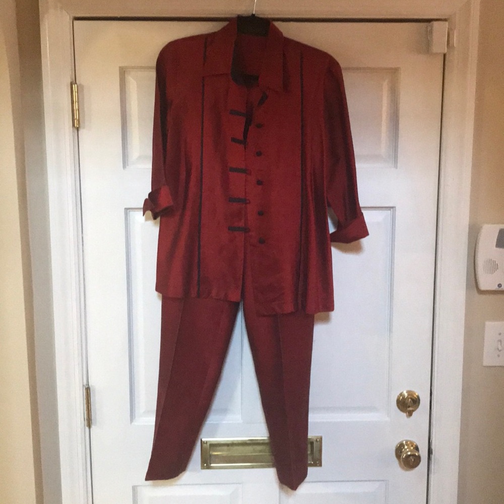 Red Silk Suit